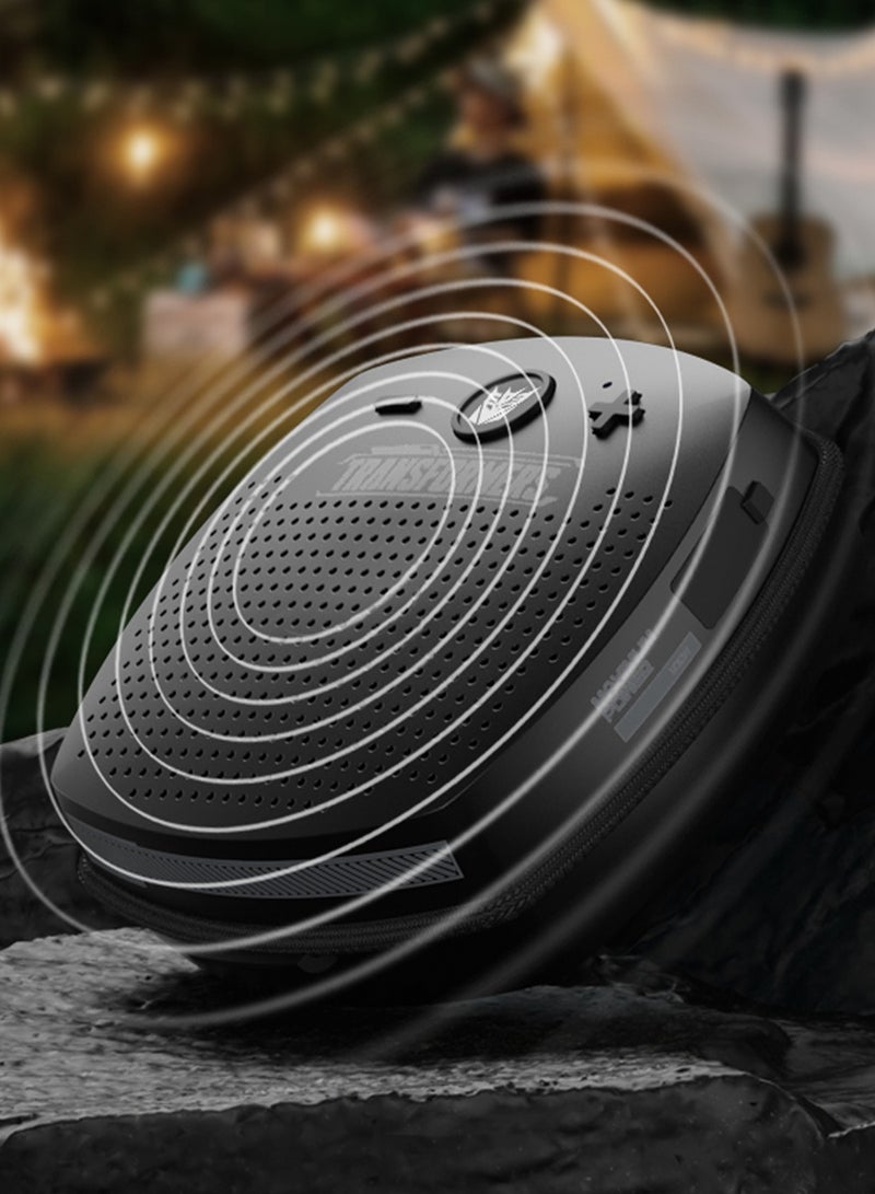 TRANSFORMERS TF-Y16 Portable Bluetooth Speaker – IPX4 Water-Resistant, TWS Pairing, 5-Hour Playtime – Black - Image 3