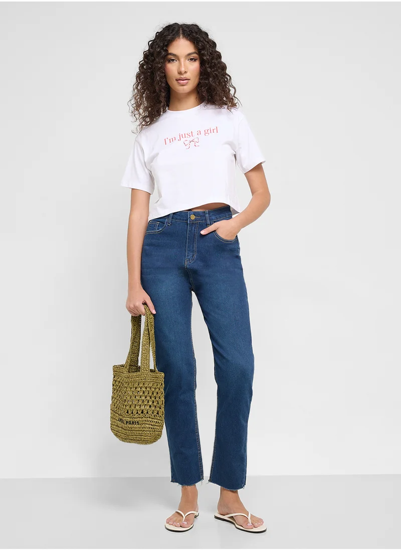 جينجر High Rise Skinny Fit Jeans