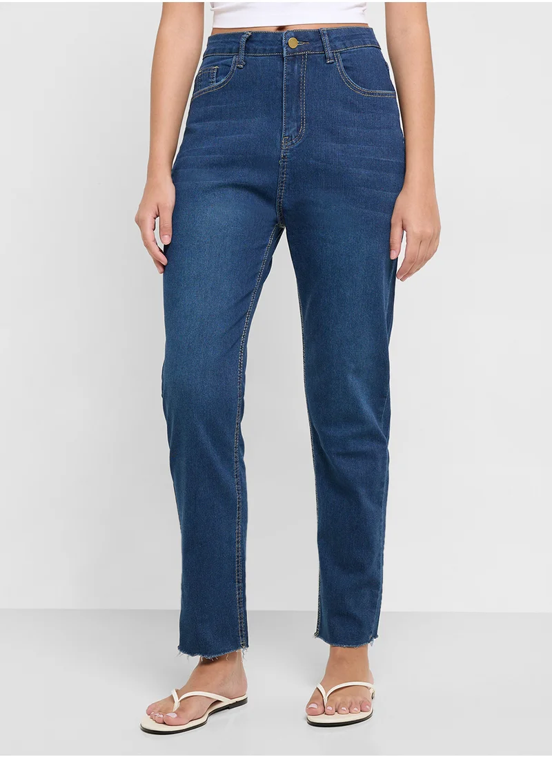 جينجر High Rise Skinny Fit Jeans
