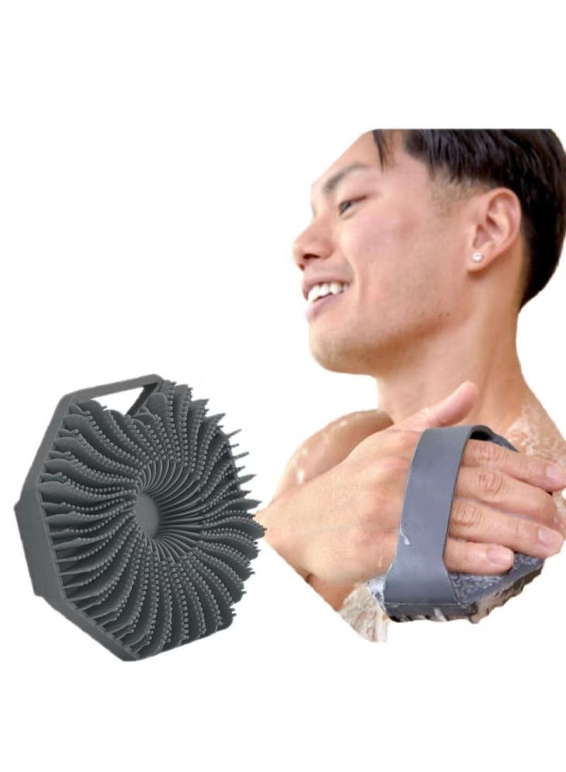 Antimicrobial Silicone Bath Body Brush Exfoliating Body Scrubber for Sensitive Skin Eco Friendly Shower Scrubber for Body Silicone Body Brush for Showering - Image 1