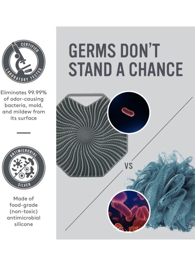 Antimicrobial Silicone Bath Body Brush Exfoliating Body Scrubber for Sensitive Skin Eco Friendly Shower Scrubber for Body Silicone Body Brush for Showering - Image 3