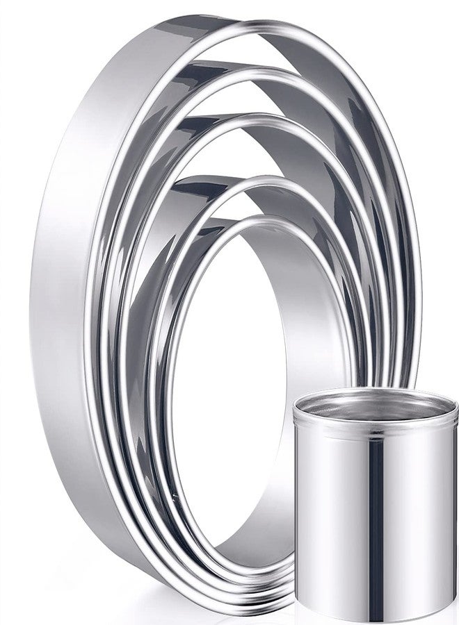 Q-BAKER 6 Pieces Round Cookie Cutter Set - Stainless Steel Circle Pastry, Biscuit, Dumpling, Cake, Donut Molds Stamps for Cooking and Baking - Image 1