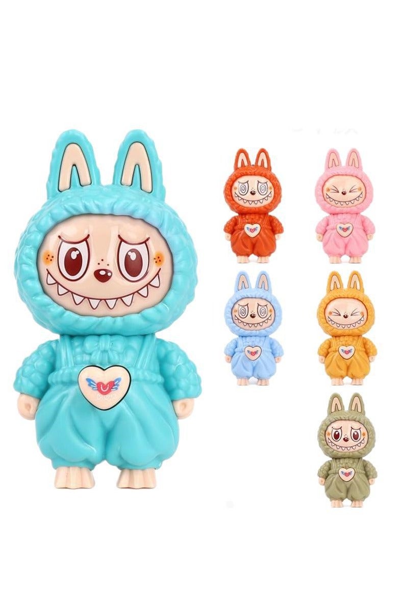 Labobo Face Changing Doll Necklace, Stylish Cartoon Gift, Keychain, (Multicolor) 4 Pieces - Image 2