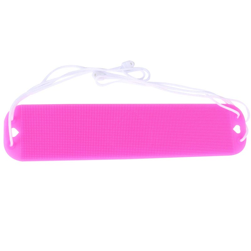 comfrt Silicone Body Scrubber Bath Exfoliating Towel Rubber Back Massaging Scrubber with String for Bathroom (Rosy) - Image 1