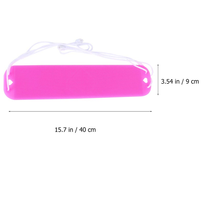 comfrt Silicone Body Scrubber Bath Exfoliating Towel Rubber Back Massaging Scrubber with String for Bathroom (Rosy) - Image 2