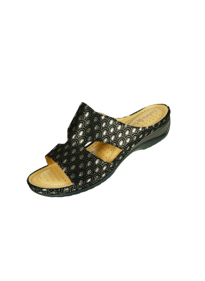 Michelle Morgan 092-2705 Michelle Morgan Ladies Wedge Heel Sandals 88909-19 Gold  - Image 3