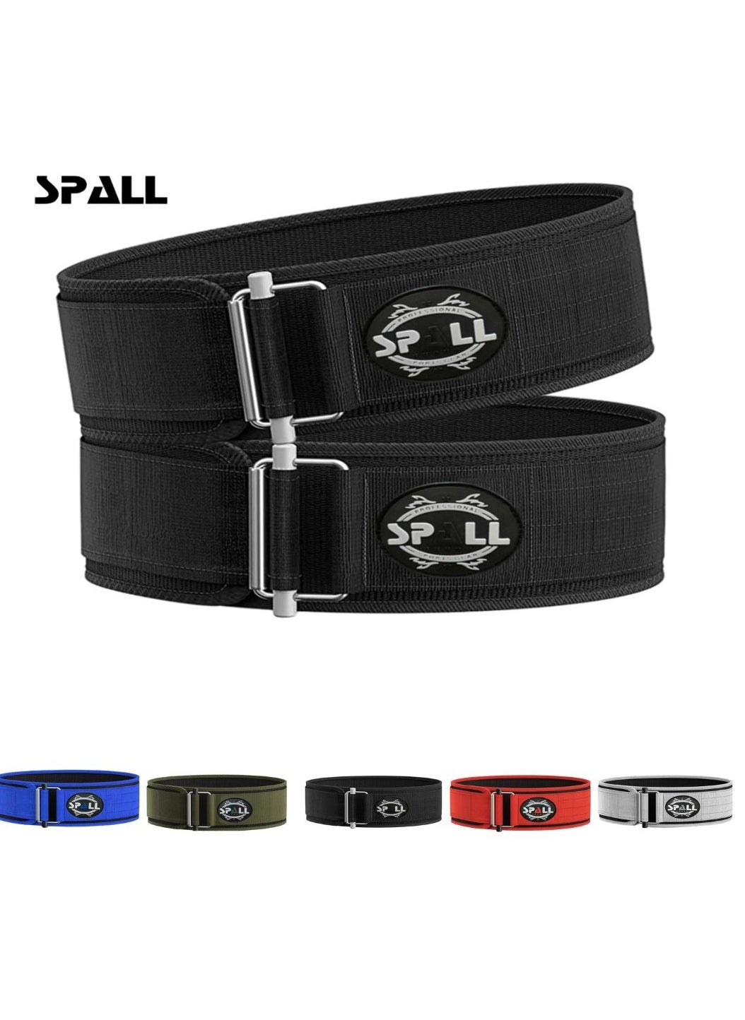 Locking Weight Lifting Belt For Men & Women. Nylon Gym Workout Belt With Adjustable Buckle For Deadlift, Olympic Training, CrossFit, WOD. Provides Lumbar Support & Stability 