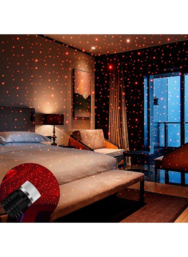 BAILONGJU Bending ly Portable Usb Car Interior Star Projector Night Light - Atmospheres Decoration (Red, Black, Metal, Pack of 1) - Image 1