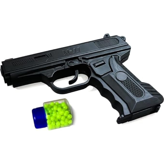 M-11: Ultimate Toy Gun Adventure for Kids - 12 Beads, Gift for Boys and Girls - Exciting Play in Black - Image 1