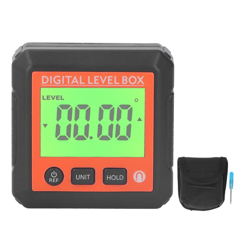 Digital Protractor 4x90° Magnetic Digital Level Box - Angle and Slope Conversion - Compact ABS Inclinometer for Woodworking Construction Automotive Industries - Image 1