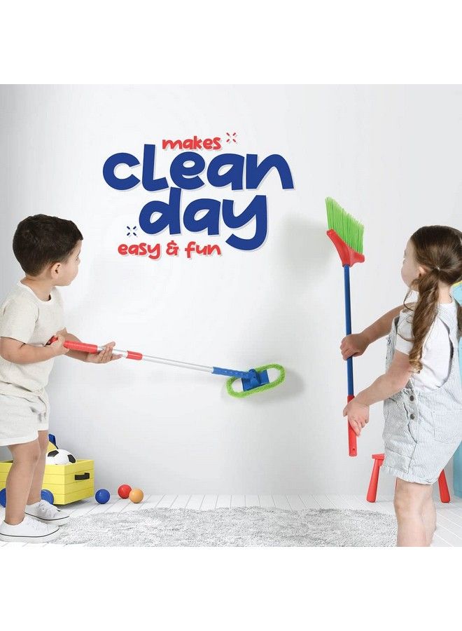 Play22 Kids Cleaning Set 4 Piece Toy Cleaning Set Includes Broom Mop Brush Dust Pan Toy Kitchen Toddler Cleaning Set Is A Great Toy Gift For Boys & Girls Original By Play22 - Image 4