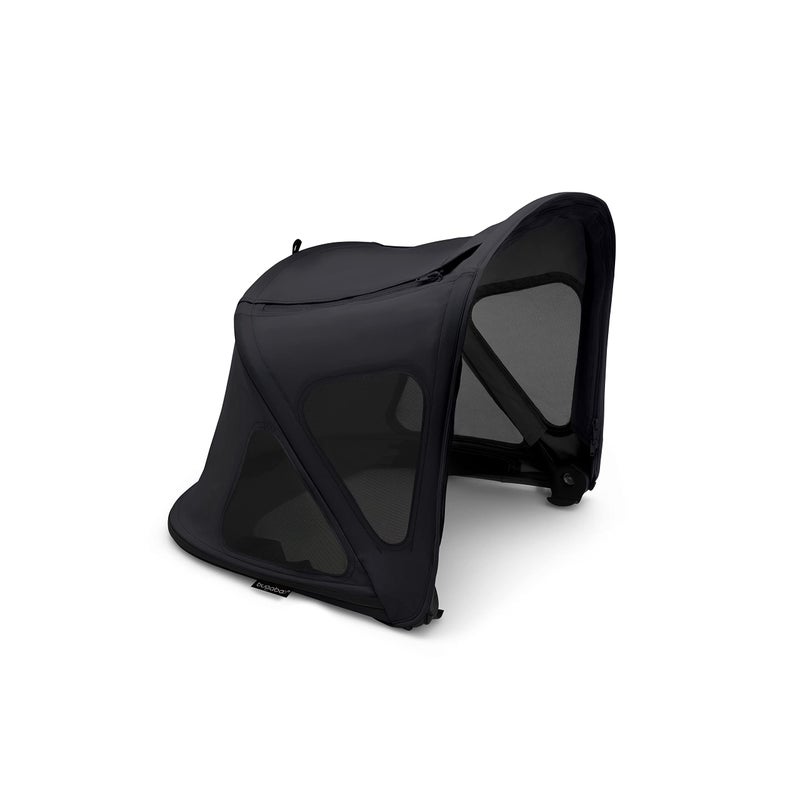 Bugaboo Breezy Sun Canopy, Extendable for Extra Coverage and Optimal Sun Protection, Water Repellent, Compatible with Fox/Cameleon 3/Lynx Strollers (Midnight Black) - Image 1