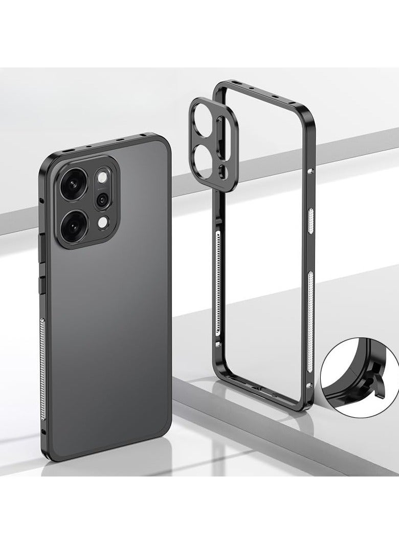 general Case Compatible OPPO Reno 14 Pro 5G with Lens Cap, Rugged PC Frame Case OPPO Reno 14 Pro Ultra Slim Lightweight Shockproof Case - Image 1