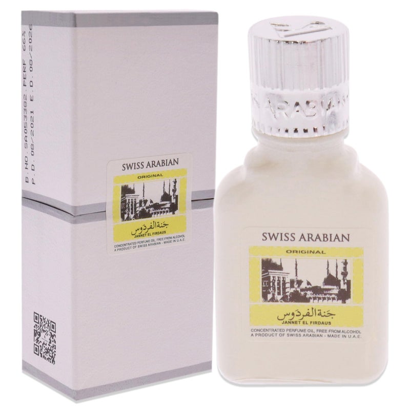 Swiss Arabian Jannet EL Firdaus White - Luxury Products From Dubai - Long Lasting Perfume Oil for Unisex - Blend of Basil, Bergamot and Sandalwood - Perfect for Date Night or Evening Out - 0.3 oz - Image 3