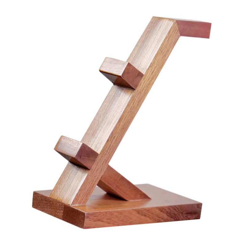 Multifunctional Headset And Controller Stand Sturdy Desktop Organizer Brown 24 5X17 7X10 Cm - Image 2