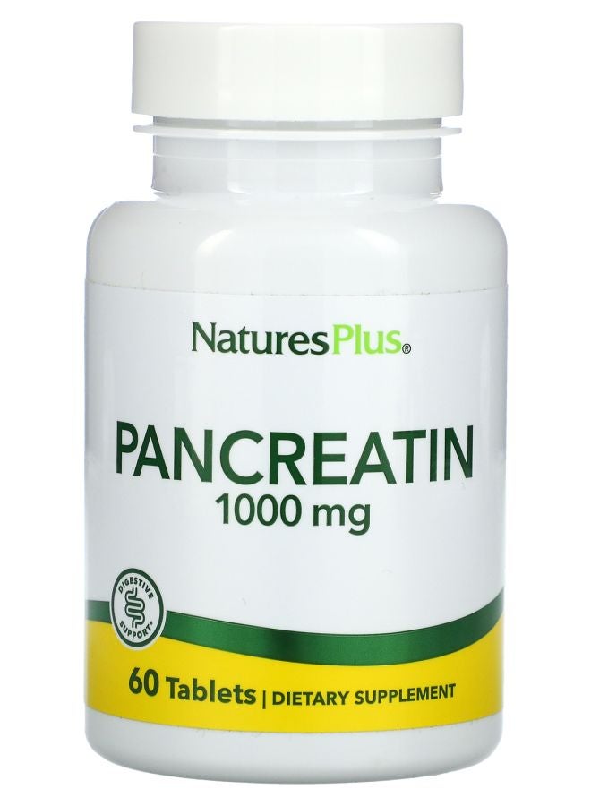 NaturesPlus Pancreatin 1000 mg 60 Tablets