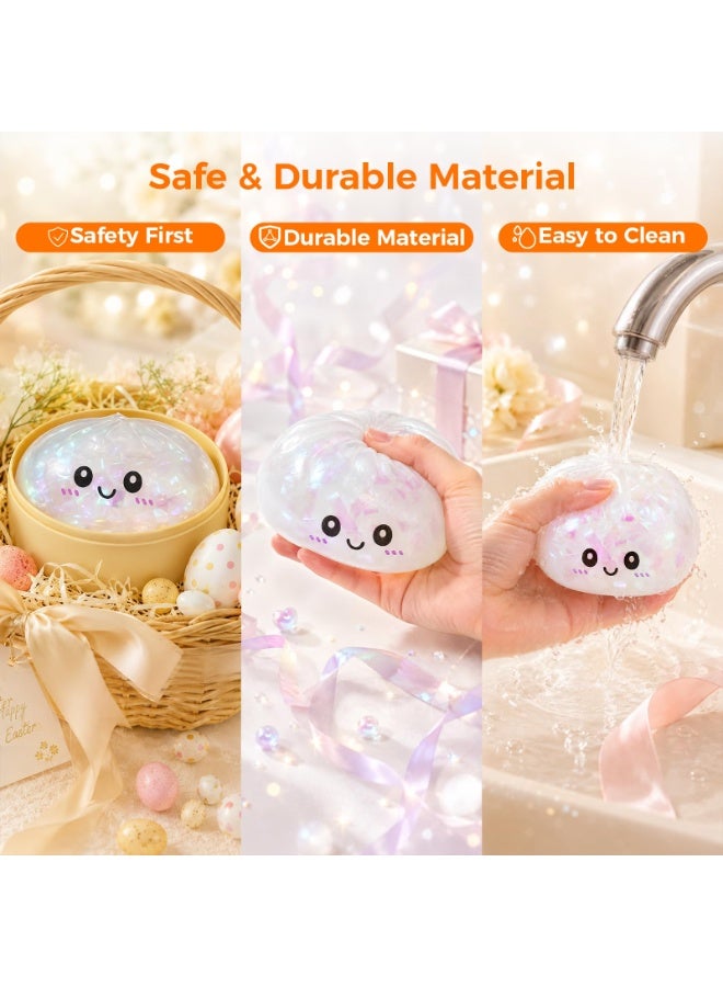 لعبة "سكويشي" (Squishy) على شكل كعكة لتخفيف التوتر - لعبة حسية ناعمة بطيئة الاستعادة لشكلها الأصلي (Slow Rising) ومناسبة للأطفال والكبار لتخفيف القلق - تصميم "كاواي" (Kawaii) لطيف - هدية مثالية أو تذكار للحفلات (اللون عشوائي). - Image 4