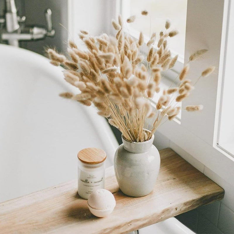 Eeaivnm 60PCS Rabbit Tail Grass Dried Flowers Dried Natural Floral Arrangement Bunch Decoration Dried Grass,Eternal Flower Dried Grass for Home,Wedding,Party,Flower Bouquet,Photo Props Decor (Natural Color) - Image 2