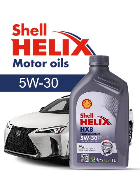 Engine Oil – For Lexus UX  2024 - 2019، 5 Liter، viscosity 5w30 Shell - With Engine Oil Filter - 2019 2020 2021 2022 2023 2024