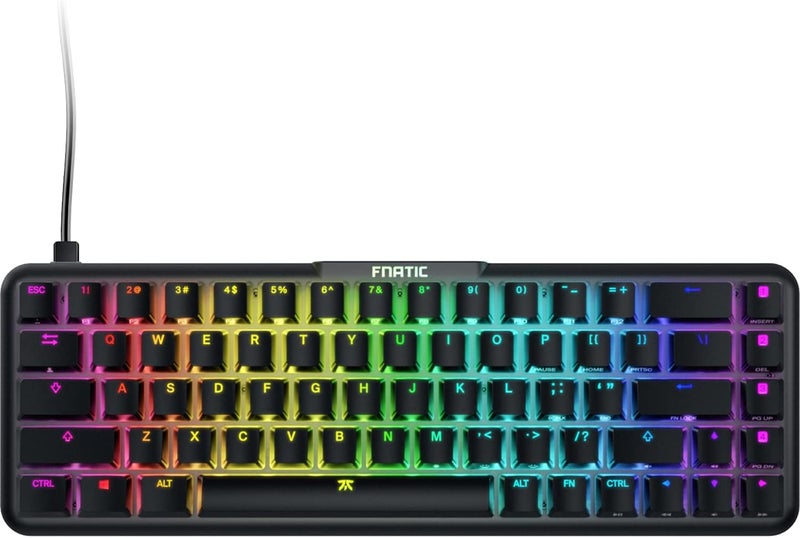 Fnatic STREAK65 - Compact RGB 60 Gaming Mechanical Keyboard • Speed Switches • 65% Layout (60 65 Percent) • Low Profile • Esports Keyboard (US Layout, QWERTY) - Image 1