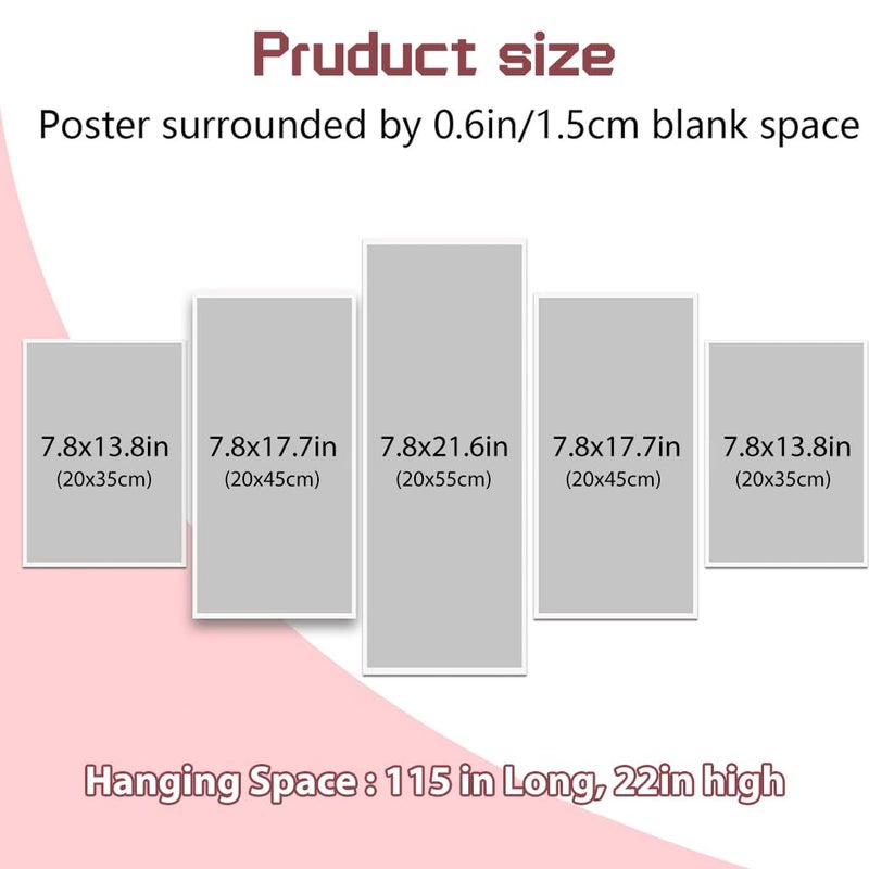 HASTHIP Anime Poster 5 Piece Canvas Wall Art One Piece Manga Wall Posters Home Decor Items for Living Room Painting for Wall Decoration Wall Decoration Items for Living Room No Wooden Frame - Image 3