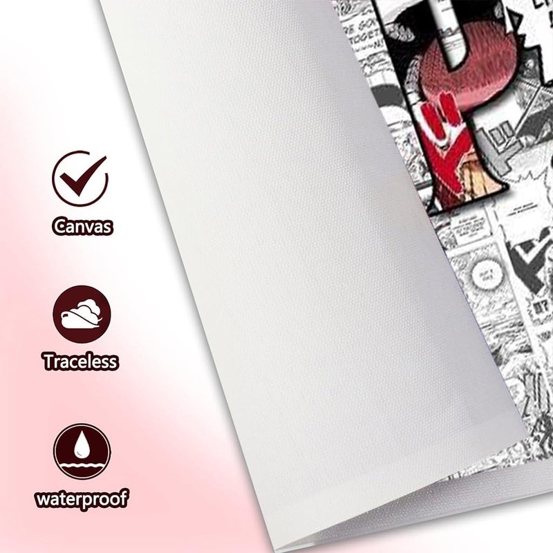 HASTHIP Anime Poster 5 Piece Canvas Wall Art One Piece Manga Wall Posters Home Decor Items for Living Room Painting for Wall Decoration Wall Decoration Items for Living Room No Wooden Frame - Image 4