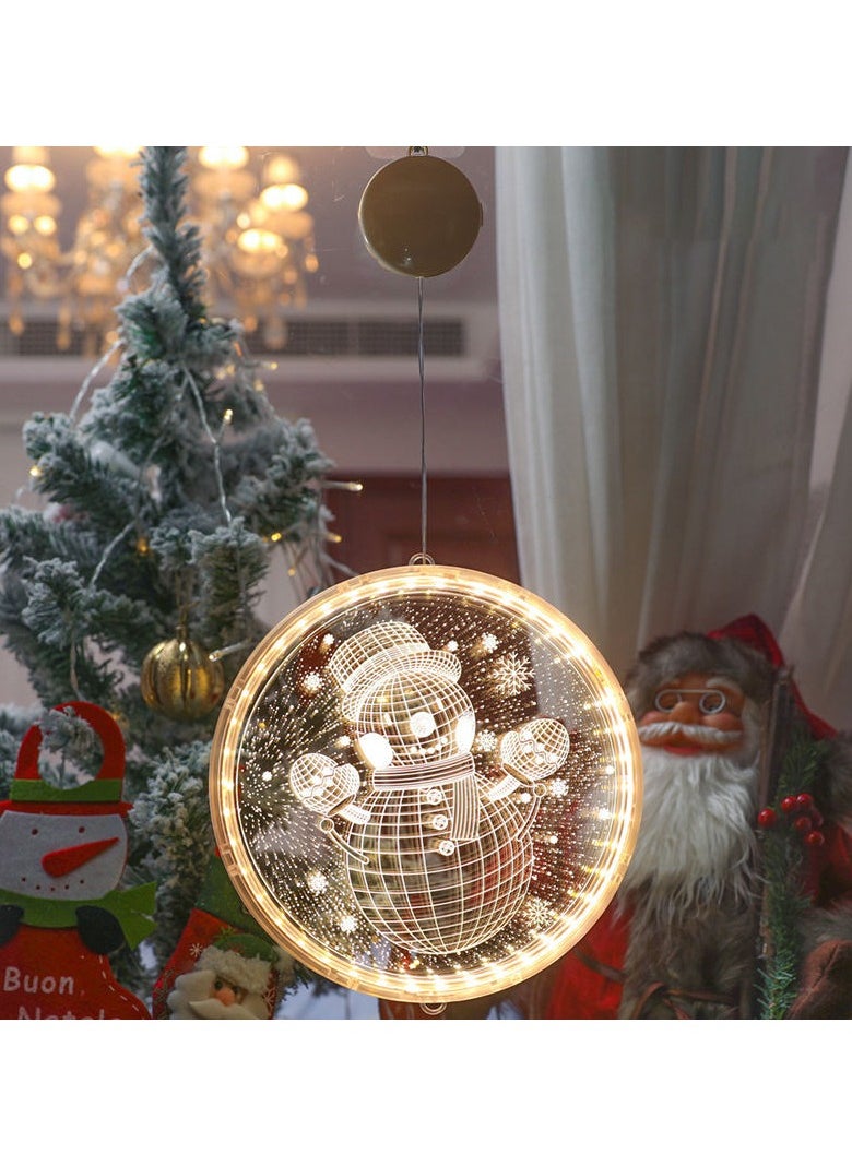 Manvik Christmas Snowman Decoration 3D Light – Festive LED Sign for Holiday Cheer & Indoor/Outdoor Decor (Snowman)  - Image 1