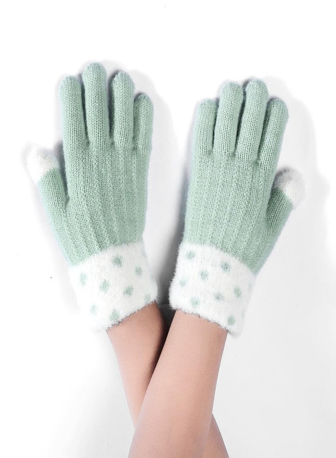 TopiBaaz Baby Boys Girls Winter Faux Fur Gloves Fingerless Smooth Soft Warm Plush Furry Half Finger Gloves Mitten for Kids (Age 4-16 Years) (1 Green) - Image 5