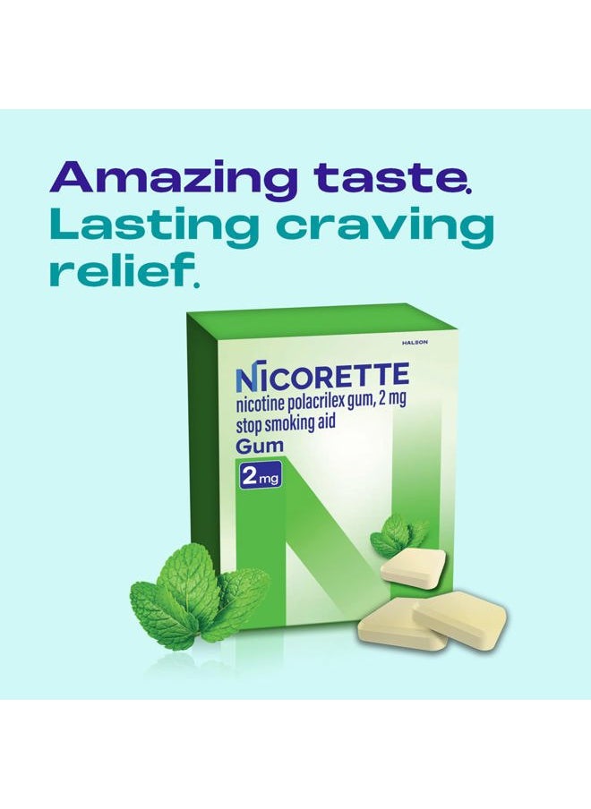 nicorette 2mg Nicotine Gum to Quit Smoking - Mint Flavored Stop Smoking Aid, 170 Count  - Image 3