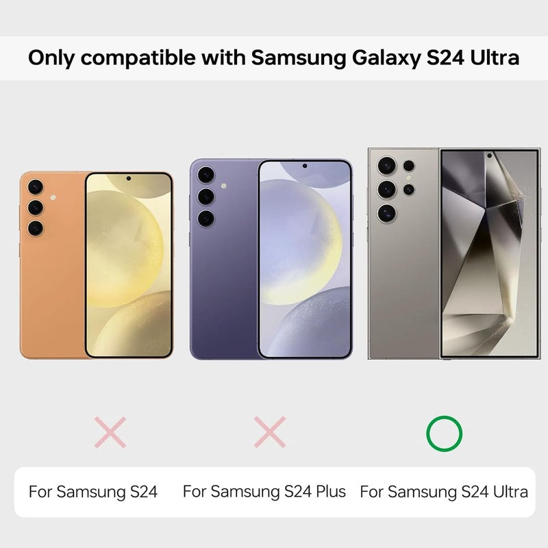 UltiUnison غطاء هاتف سيليكون لـ Samsung Galaxy S24 Ultra، غطاء هاتف ناعم ورقيق من السيليكون مع بطانة من الألياف الدقيقة، غطاء هاتف مقاوم للصدمات لـ Samsung Galaxy S24 Ultra (وردي) - Image 2