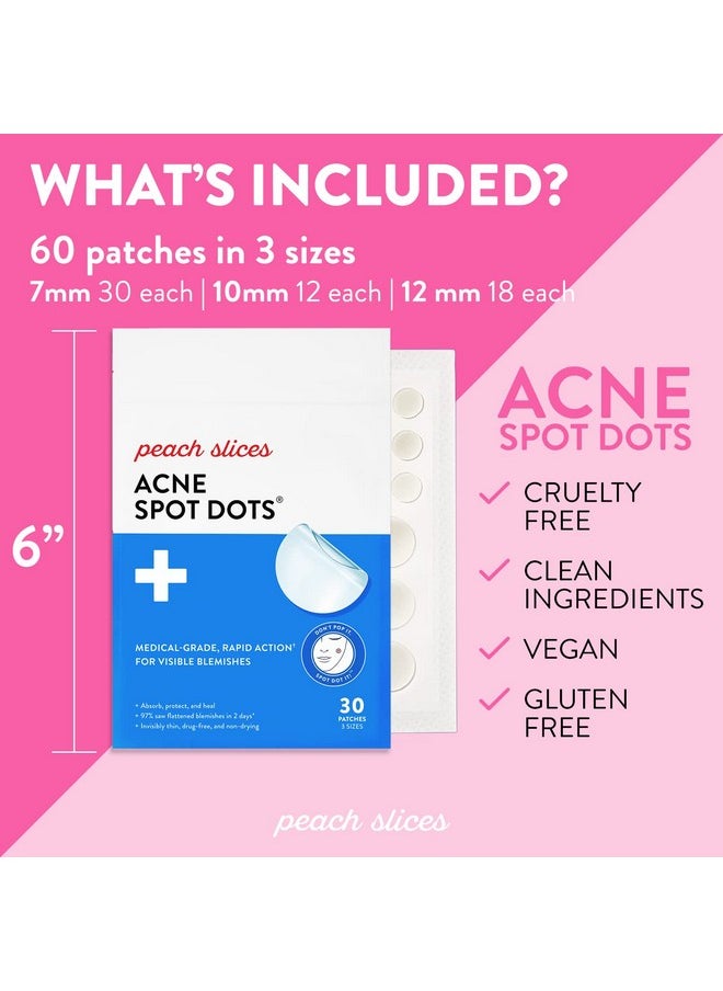 Each Slices Acne Spot Dots ; Clear Hydrocolloid Acne Pimple Patch For Zits And Breakouts ; Treats Drains And Shrinks Blemishes ; Vegan And Crueltyfree ; Three Sizes 7Mm 10Mm 12Mm (60 Count) - pzsku/Z0B21BE7BD4BE301FAD83Z/45/_/1696065856/fe18d4ec-5977-4ab0-b8a0-2334de5696f9