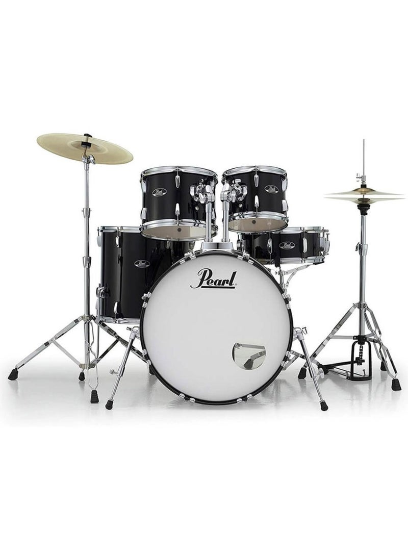 PEARL Pearl Rodeshow RS525SC/C#31 5 pcs Complete Drum Set with Cymbals – Jet Black  - Image 1