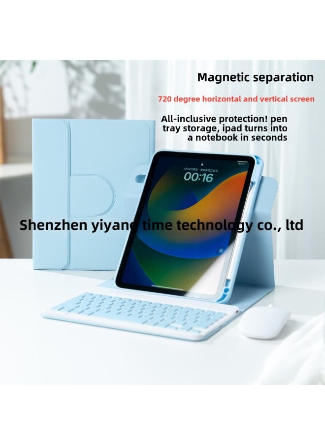 Generic Suitable For Ipadair56 Flat Keyboard Protective Cover 10 Generation Magnetic Separation Pro11 Rotating Shell Acrylic 10.2-Color:gray ]-Applicable Model:2018/2020/2021/2022 Pro12.9  - Image 2