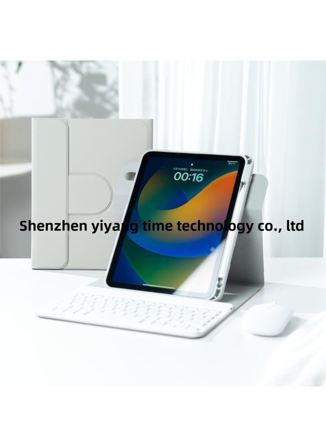 Generic Suitable For Ipadair56 Flat Keyboard Protective Cover 10 Generation Magnetic Separation Pro11 Rotating Shell Acrylic 10.2-Color:gray ]-Applicable Model:2018/2020/2021/2022 Pro12.9  - Image 1
