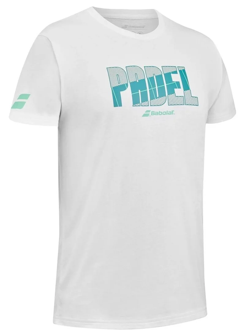 بابولات Babolat Padel Tshirt Padel-6Ms24441-1000, Color - White, (French Brand)
