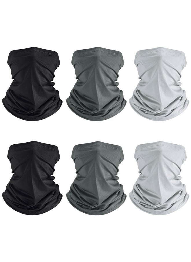 Geyoga - 6 Pieces Summer Uv Protection Cooling Neck Gaiter Face Clothing Neck Gaiter Scarf Sunscreen Breathable Bandana(Classic Color) - Image 1
