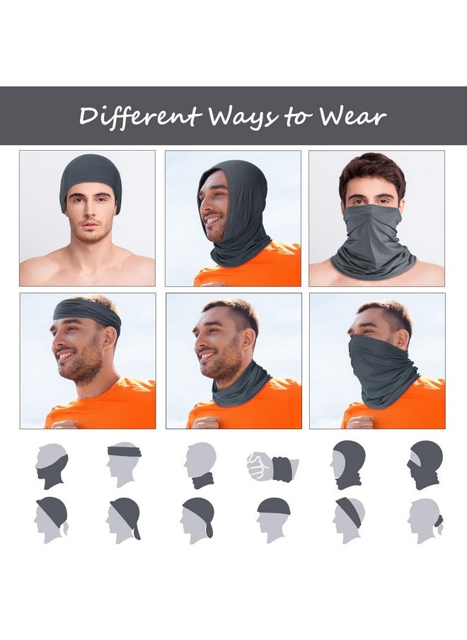 Geyoga - 6 Pieces Summer Uv Protection Cooling Neck Gaiter Face Clothing Neck Gaiter Scarf Sunscreen Breathable Bandana(Classic Color) - Image 1
