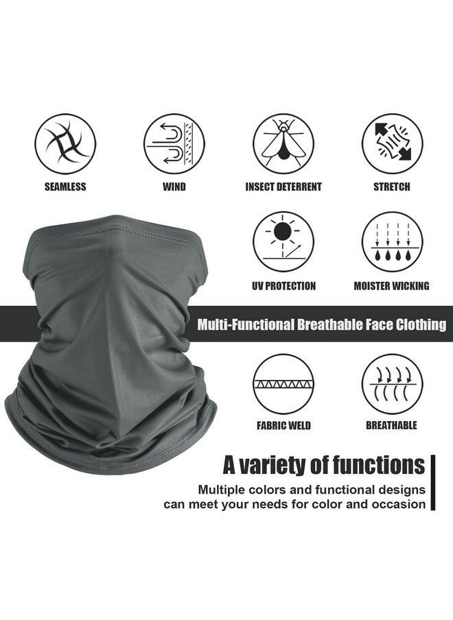 Geyoga - 6 Pieces Summer Uv Protection Cooling Neck Gaiter Face Clothing Neck Gaiter Scarf Sunscreen Breathable Bandana(Classic Color) - Image 1