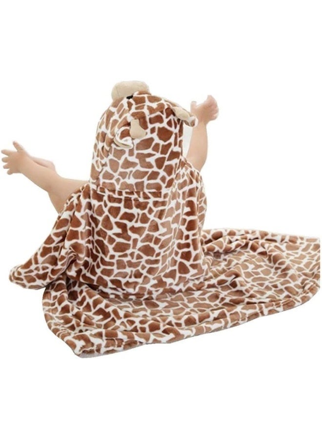 Vauwmsr Baby Hooded Blanket Soft Plush Animal Face Infant Toddler Hoodie Blanket - Image 3