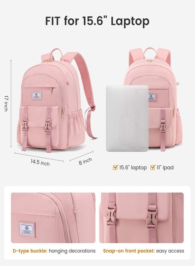 LOVEVOOK School Backpack for Girls Boys,Bookbag for Teen with Pouch Pocket for Large Capacity Cup, Waterproof School Bookbag, Preppy Backpack Travel Daypack with 15.6 inch Laptop Compartment - Image 5