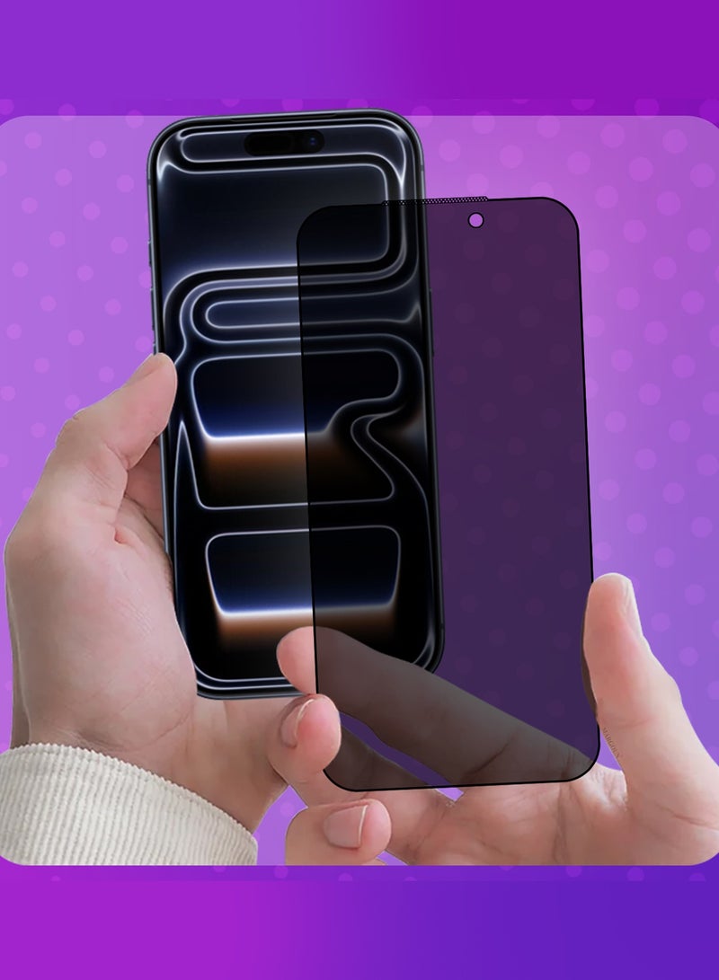 CATANES Magic Glass Box Anti-Spy Screen Protector for iPhone 17 Pro Max - Easy Fit Full Cover Privacy Tempered Glass - Image 4