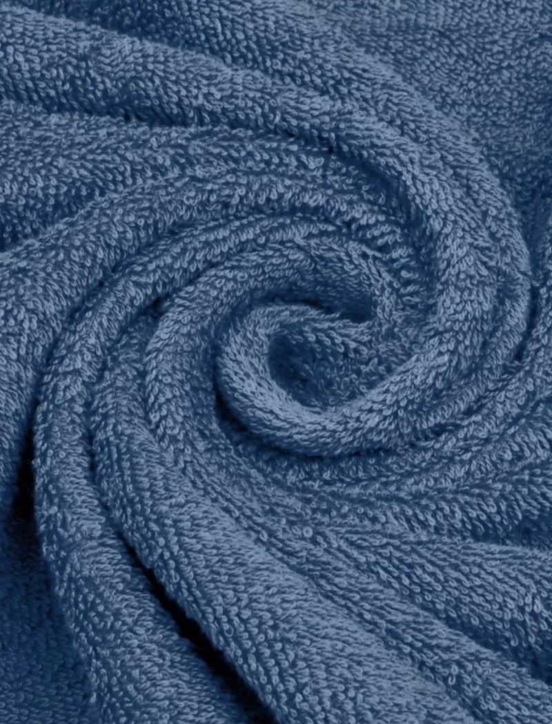 Bombay Dyeing Cotton Towel Set 450 GSM Bath Hand Face Towel Set Pack of 4 Tulip R4 Blue - Image 3