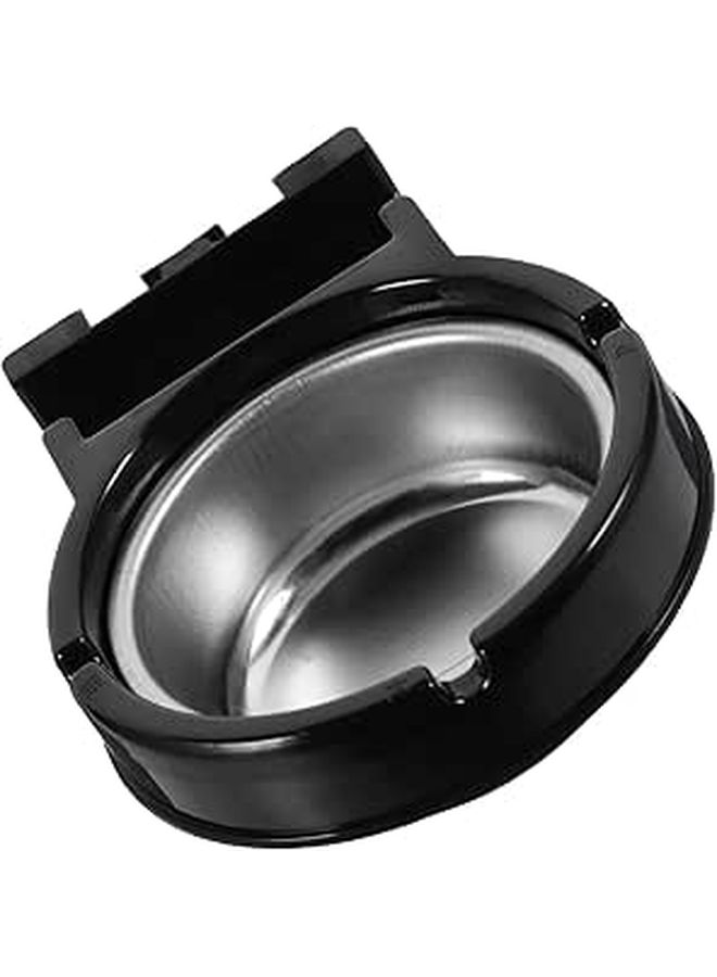 Windproof Stainless Steel Wall Mounted Ashtray Black Indoor Outdoor Smoking Holder - Image 1