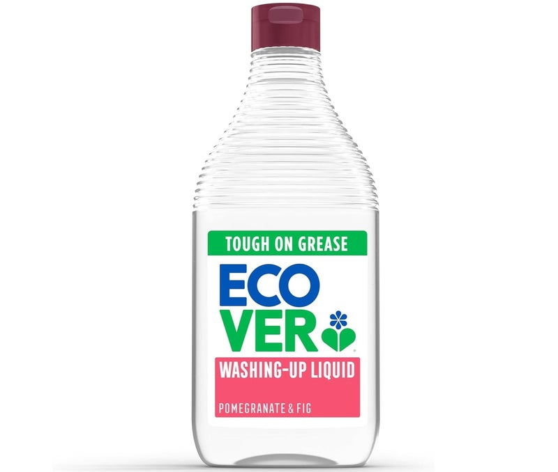 Ecover Sensitive Dishwashing Liquid Pomegranate & Fig 450ml | Plant Based Biodegradable Dish Soap for Sensitive Hands | Eco Friendly Grease Cutting Washing Up Liquid - Image 1