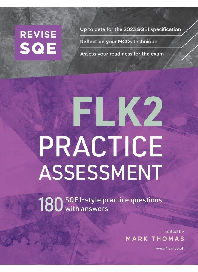 Revise SQE FLK2 Practice Assessment: 180 SQE1-style questions with answers  - Image 1