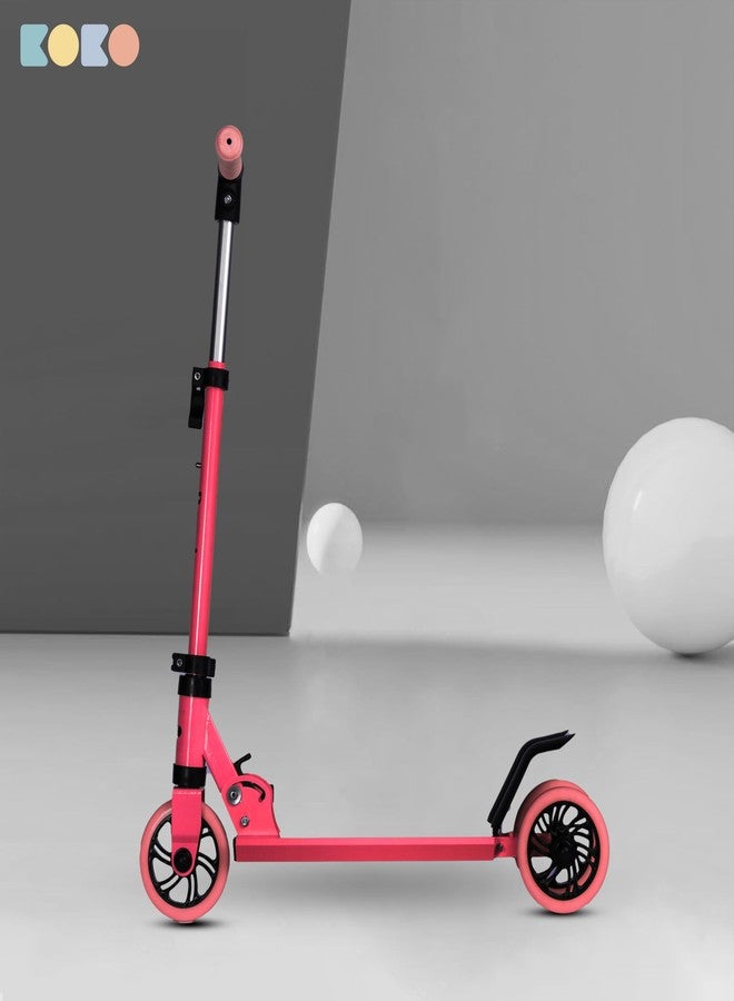 كوكو سكوتر التزلج Koko Rowdy Kick Skate ذو ارتفاع قابل للتعديل وقابل للحمل، سكوتر للأطفال مزود بعجلات LED PVC مناسبة للأطفال من عمر 3 سنوات فما فوق (أقصى وزن للمستخدم: 50 كجم) (وردي) - Image 2