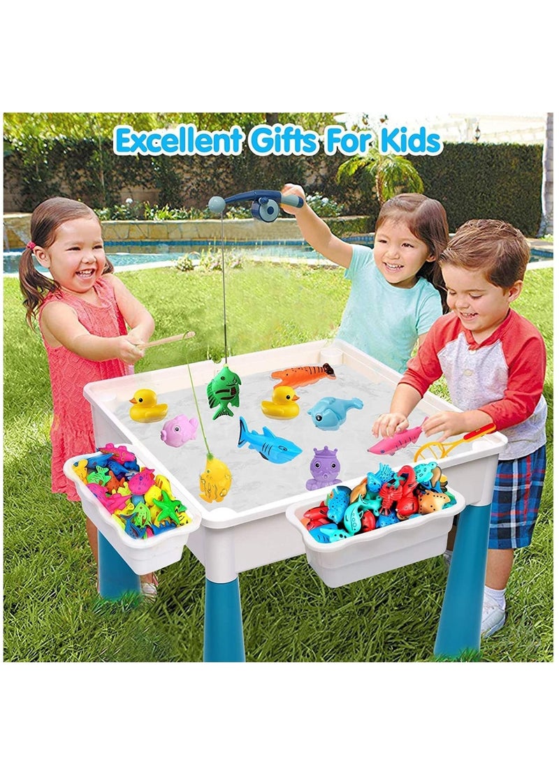 WALALLA Toddlers Multi-Functional Educational Study Blocks Table and Building Storage Organize with 4 Boxes and 2 Chairs - Image 5