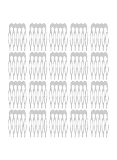 Lawie Lawie 20 Pack 5 Teeth Small Tiny Silver Metal Side Hair Combs Plain Blank Crafting DIY Slide Combs Wedding Bridal Veil Combs Decorative Headpiece French Twist Updo Clip Bun Holder Hair Accessories 