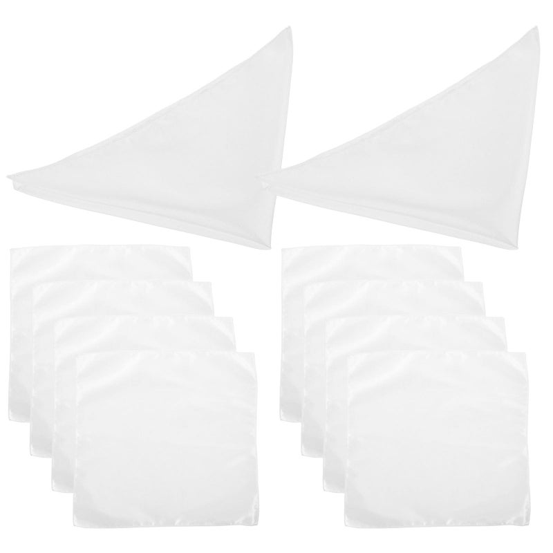 White Satin Dinner Napkins 30x30cm High Density Edge Locked Tear Resistant for Wedding Party Restaurant - Image 2