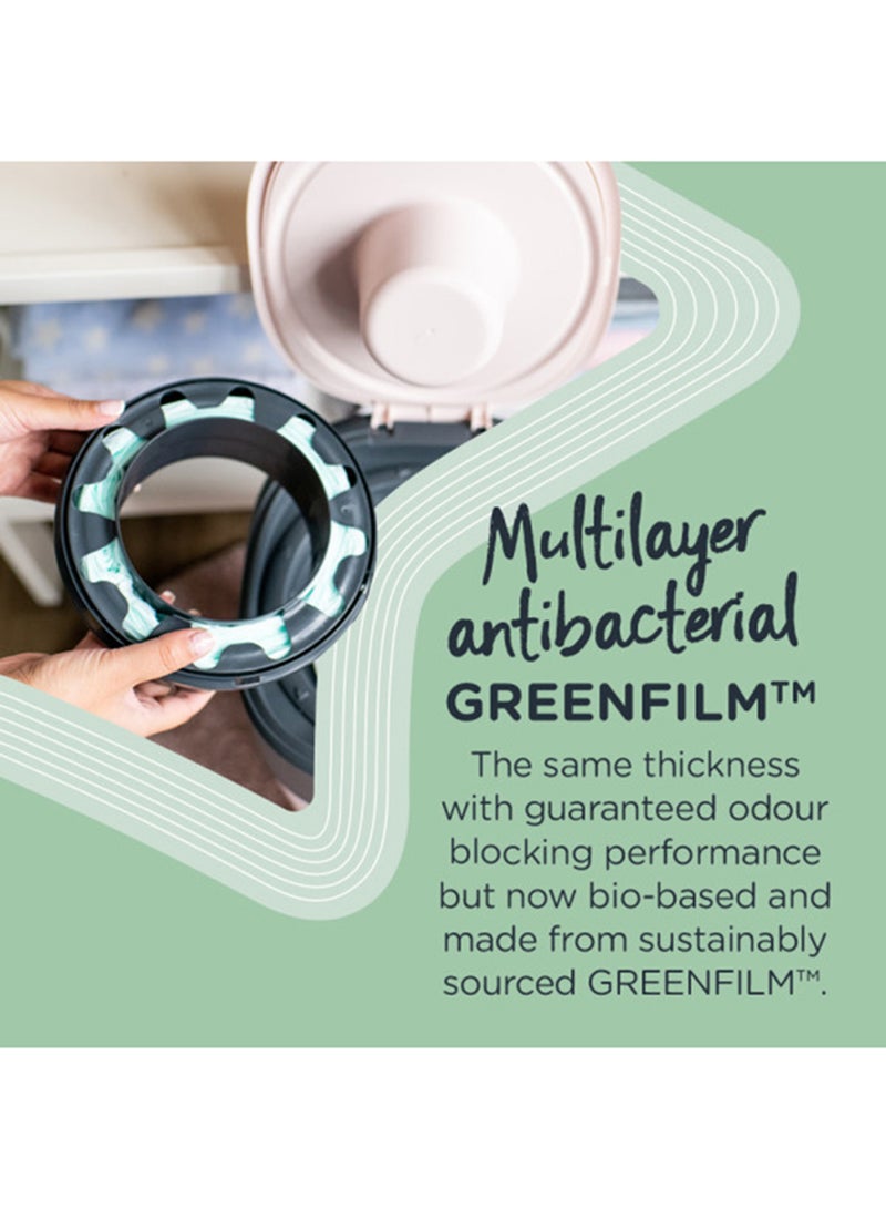 tommee tippee Twist And Click Advanced Nappy Bin Refill Cassettes, Sustainably Sourced Antibacterial Greenfilm - Image 4